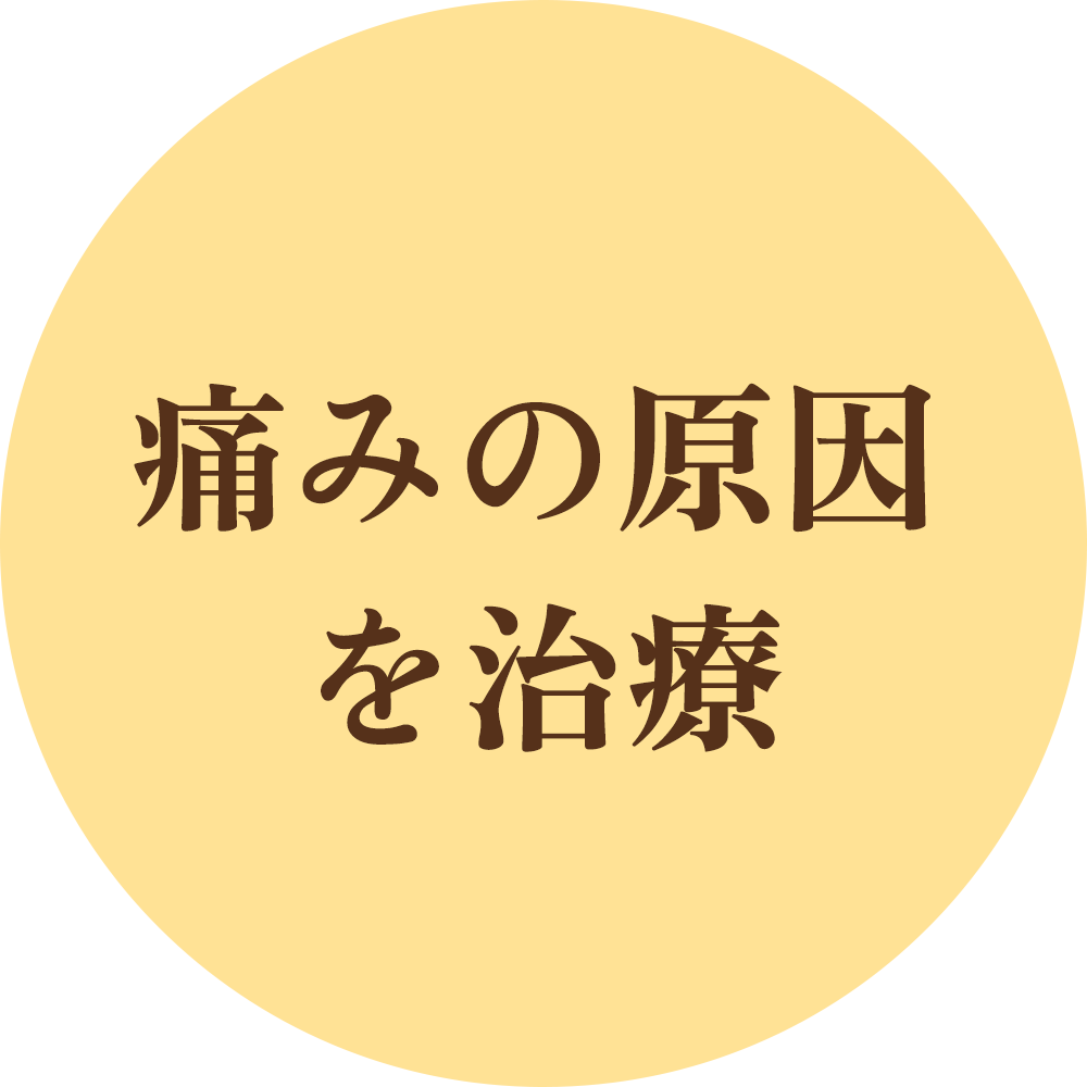 痛みの原因を治療